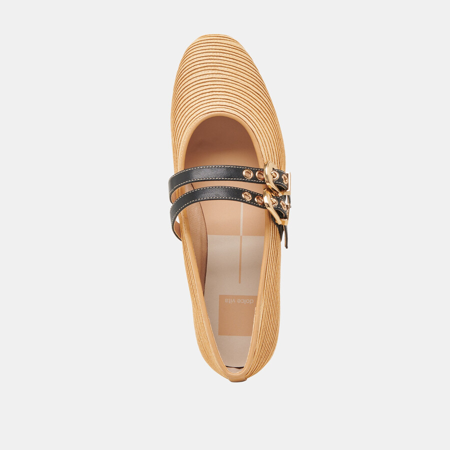 baylee weite ballerinas aus naturraffia