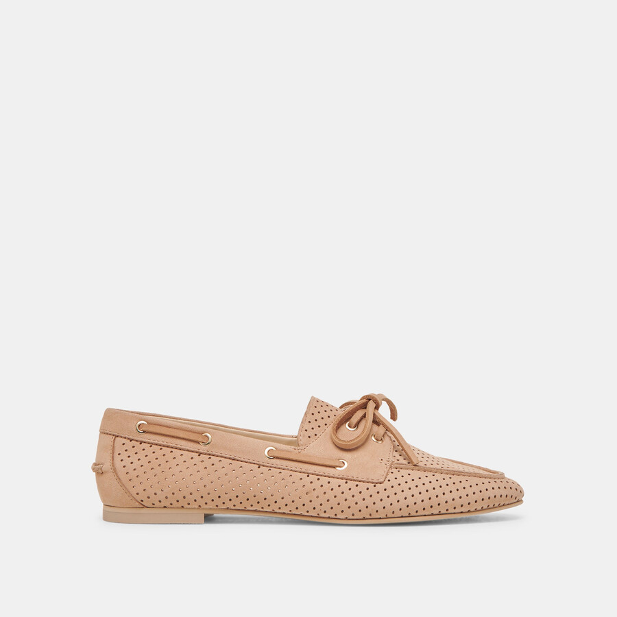 lakin loafers aus perforiertem nubuk-bambus