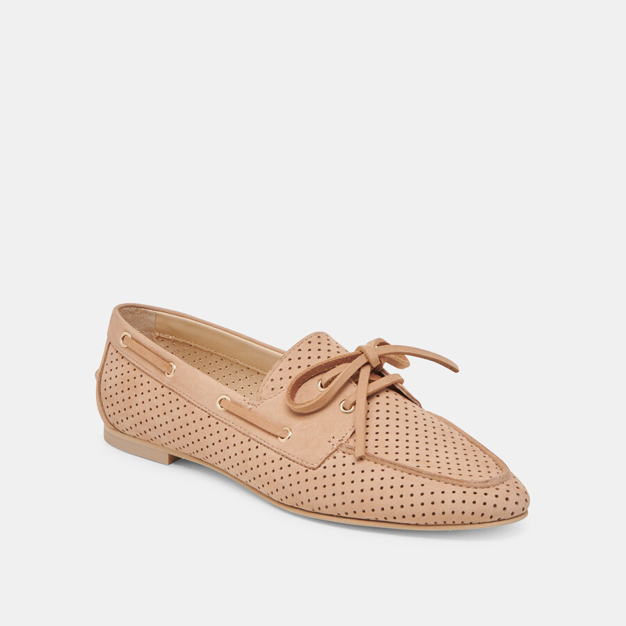 lakin loafers aus perforiertem nubuk-bambus
