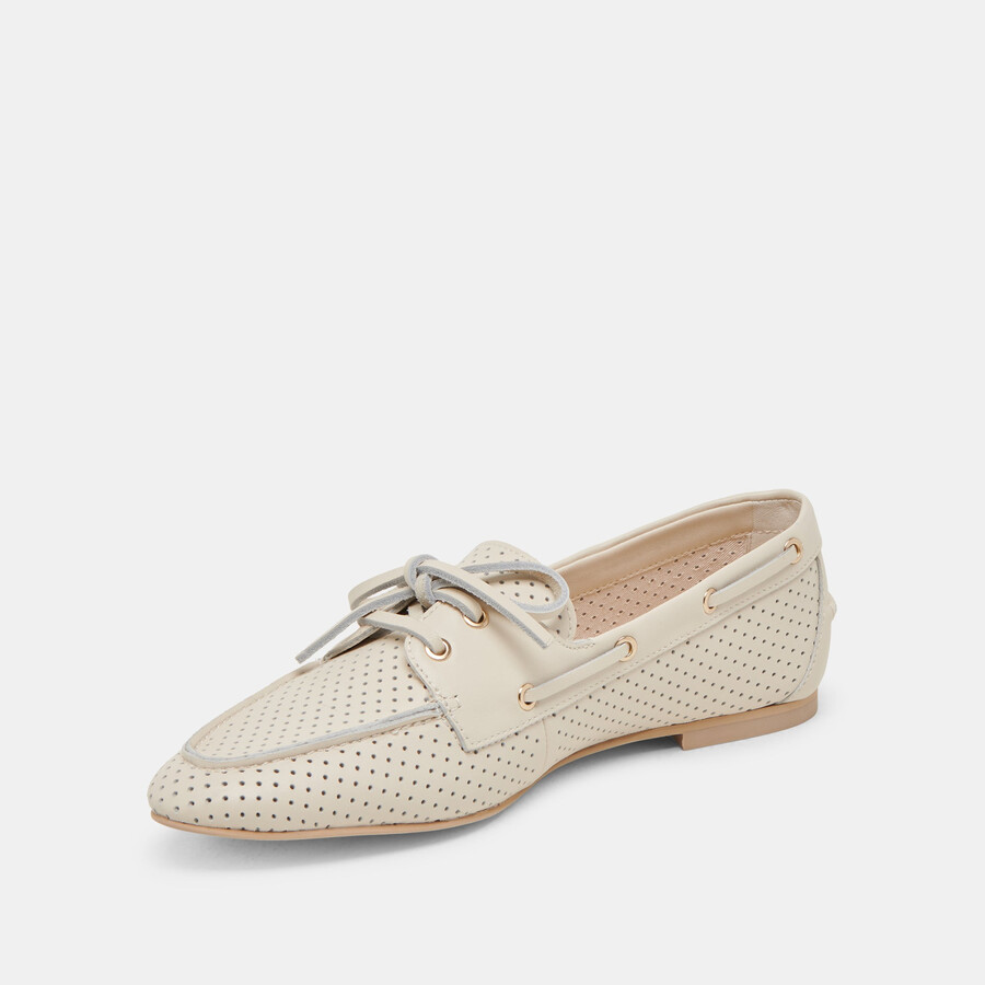 lakin loafer elfenbein perforiertes leder