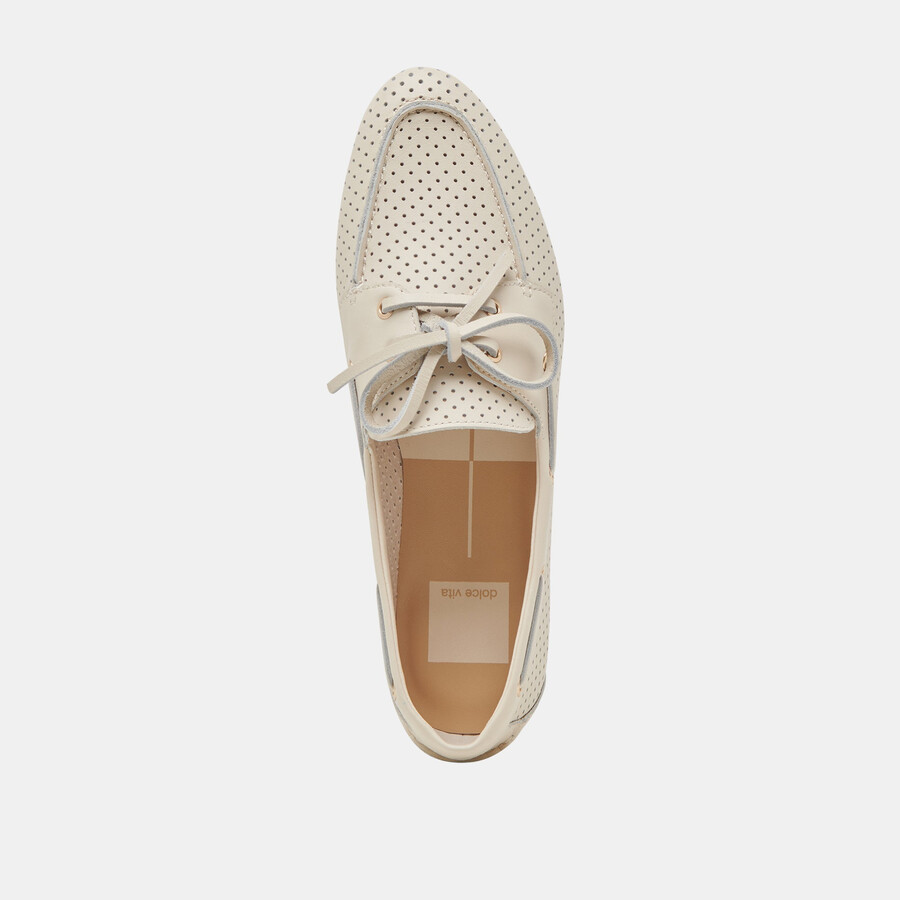 lakin loafer elfenbein perforiertes leder