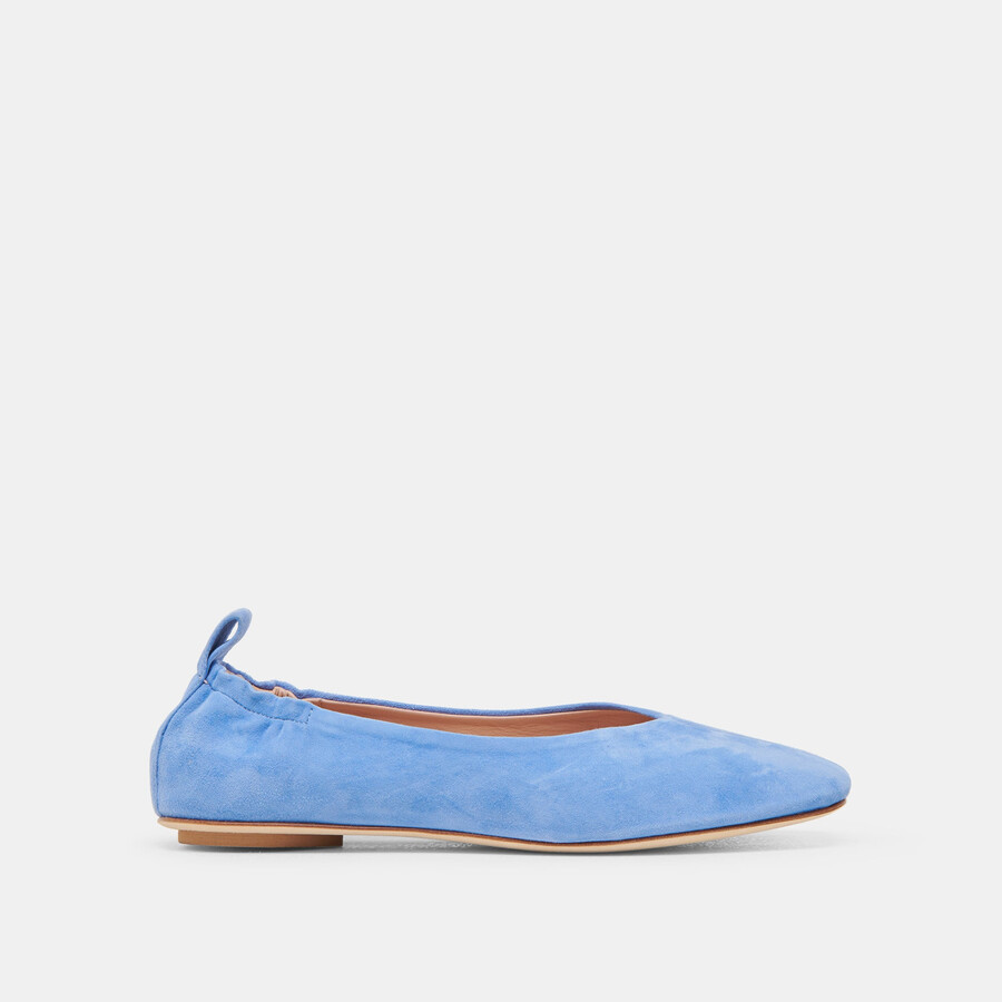 vinnie ballerinas aus staubblauem wildleder