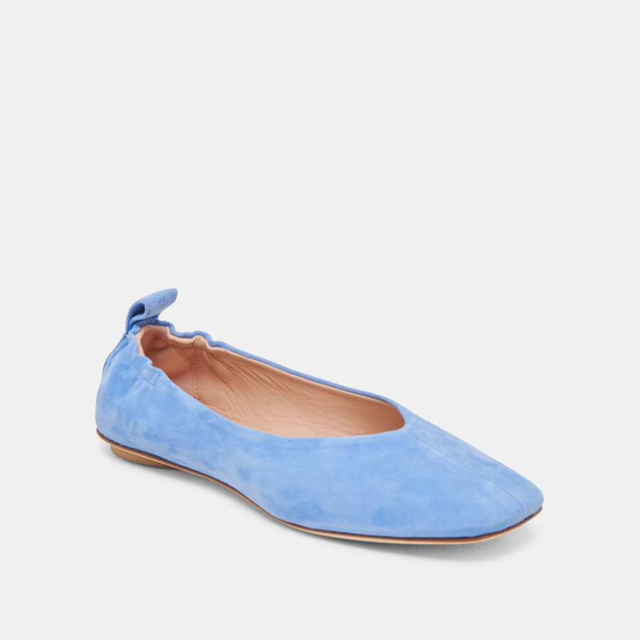 vinnie ballerinas aus staubblauem wildleder