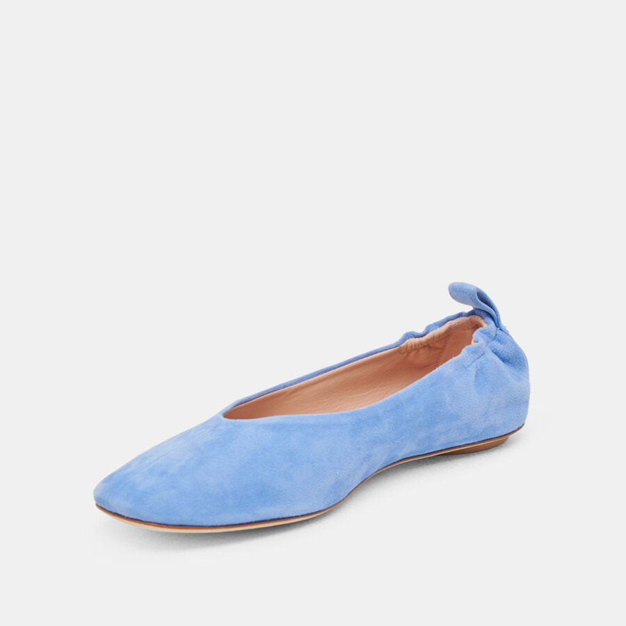 vinnie ballerinas aus staubblauem wildleder