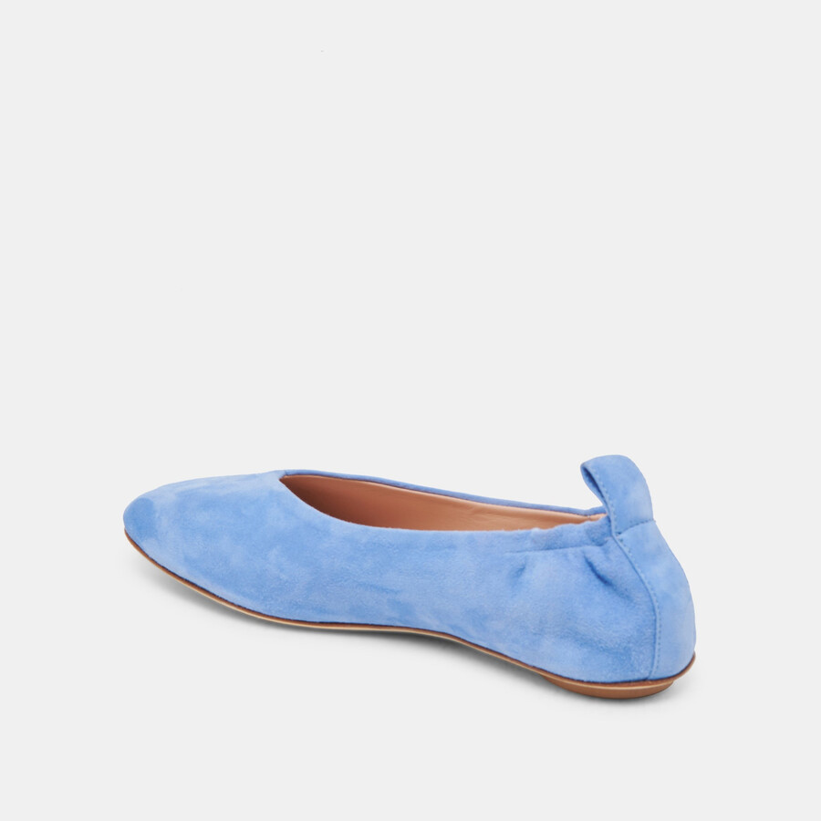 vinnie ballerinas aus staubblauem wildleder