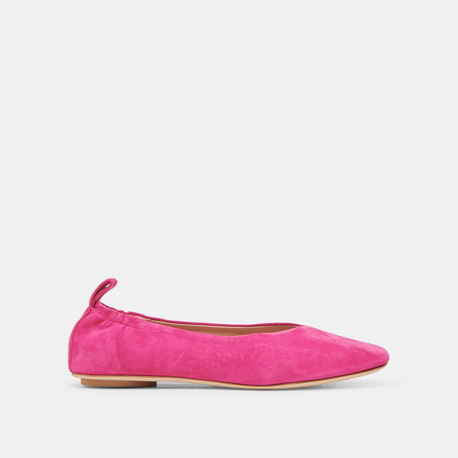 vinnie ballerinas aus fuchsiafarbenem wildleder