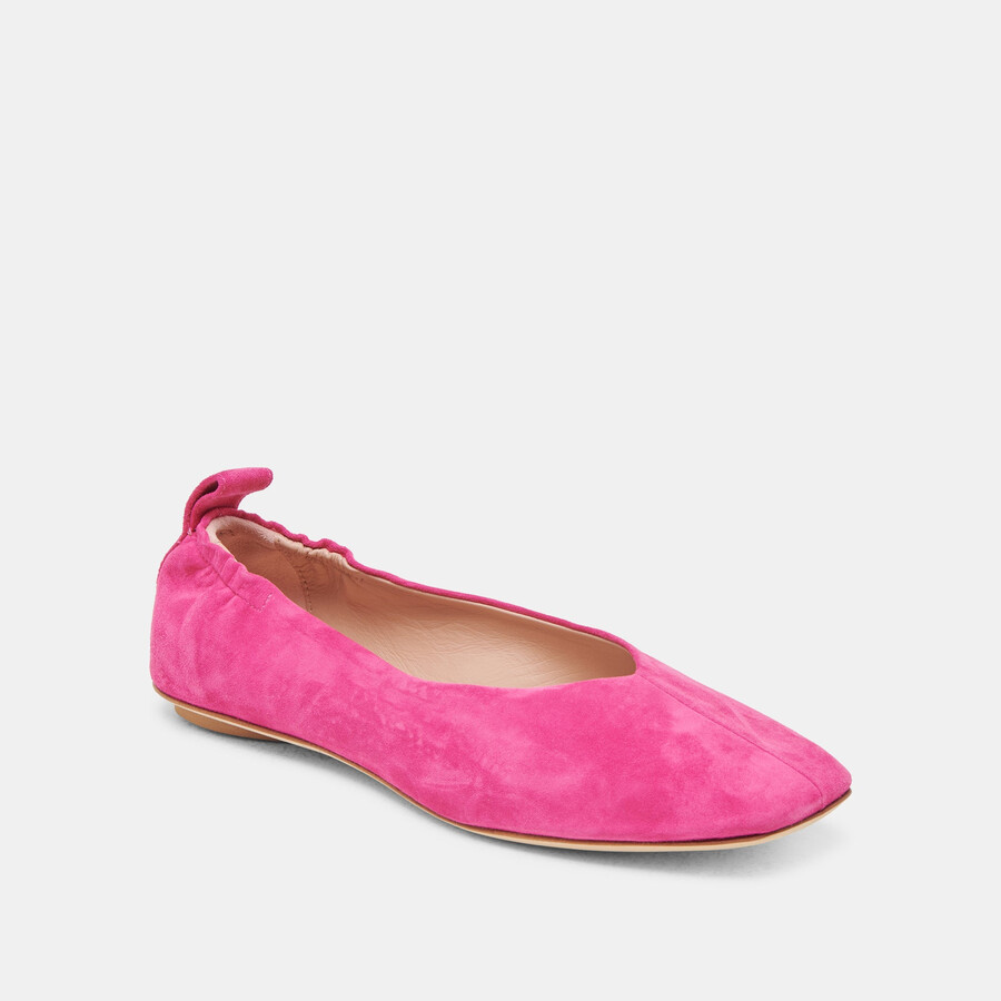 vinnie ballerinas aus fuchsiafarbenem wildleder