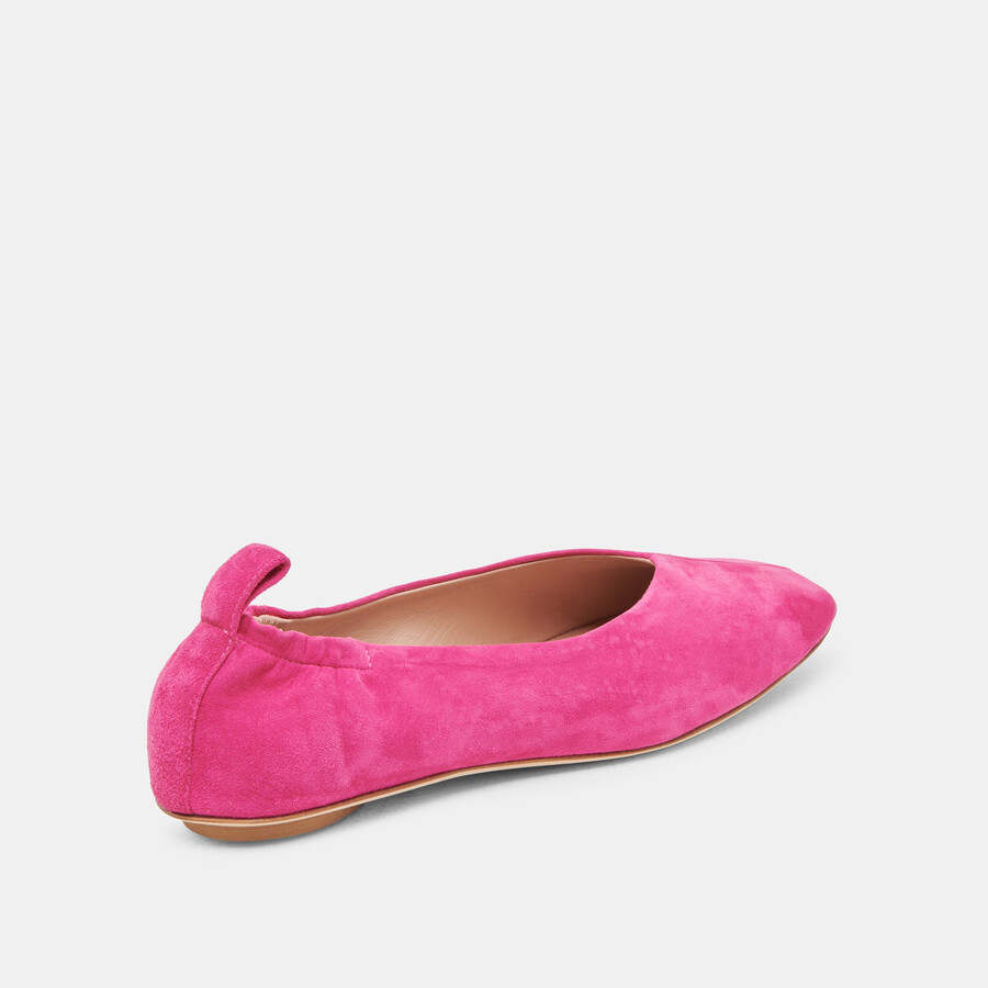 vinnie ballerinas aus fuchsiafarbenem wildleder
