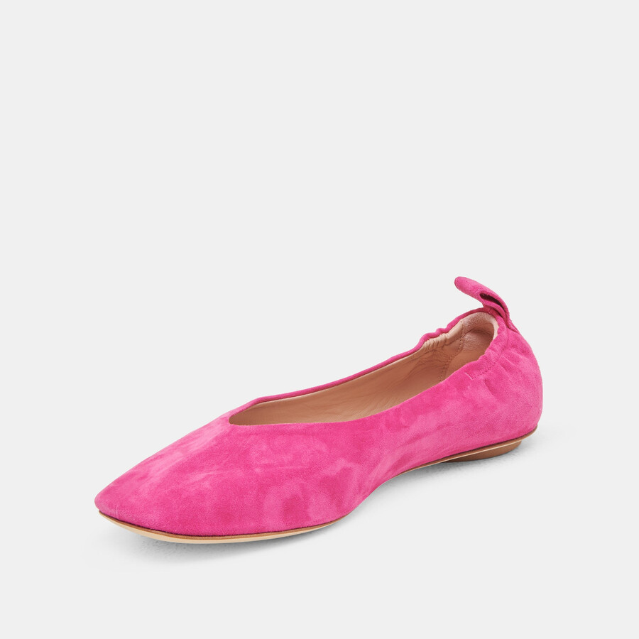 vinnie ballerinas aus fuchsiafarbenem wildleder
