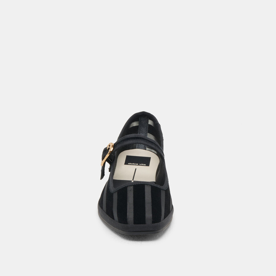 tameka ballerinas schwarz gestreift mesh