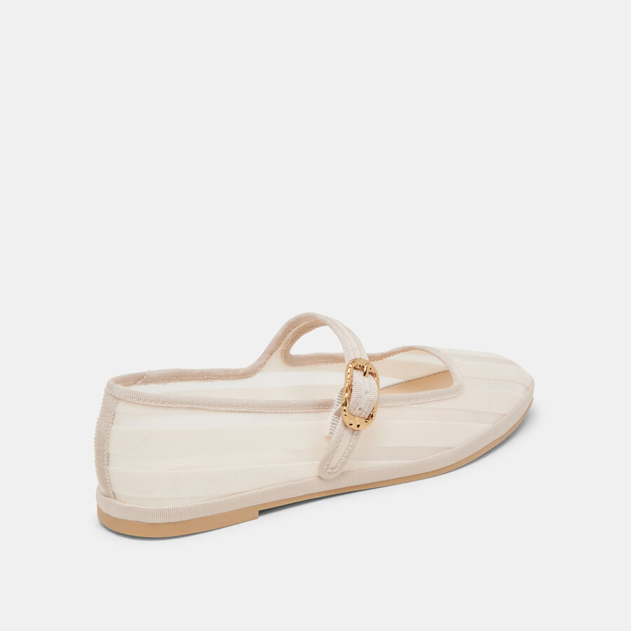 tameka ballerinas mit knochenstreifen und mesh-einsatz