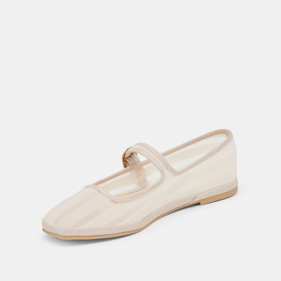 tameka ballerinas mit knochenstreifen und mesh-einsatz