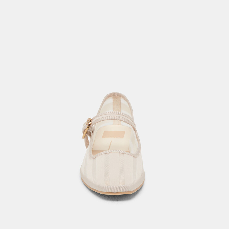 tameka ballerinas mit knochenstreifen und mesh-einsatz