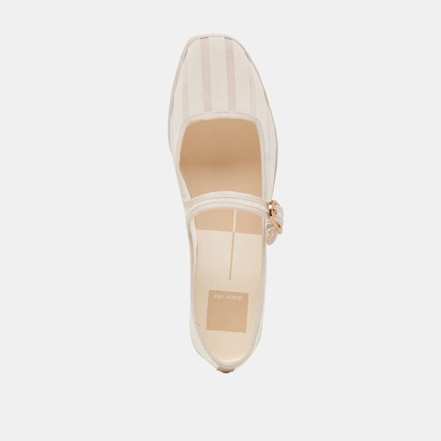 tameka ballerinas mit knochenstreifen und mesh-einsatz