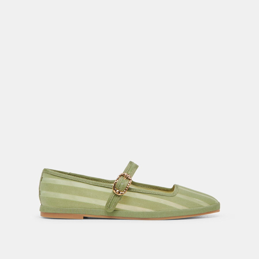 tameka ballerinas jade stripe mesh