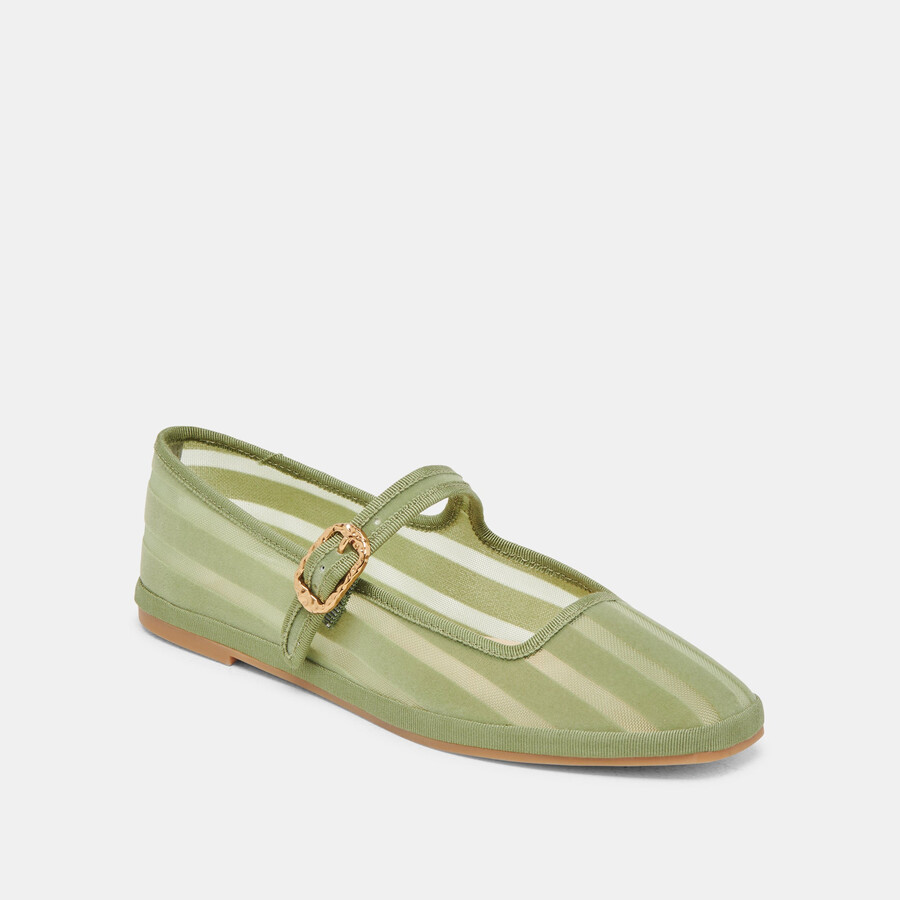 tameka ballerinas jade stripe mesh