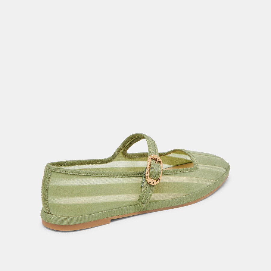 tameka ballerinas jade stripe mesh