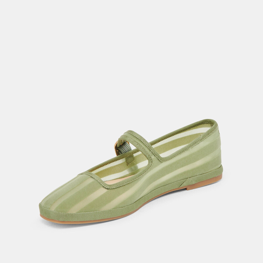 tameka ballerinas jade stripe mesh