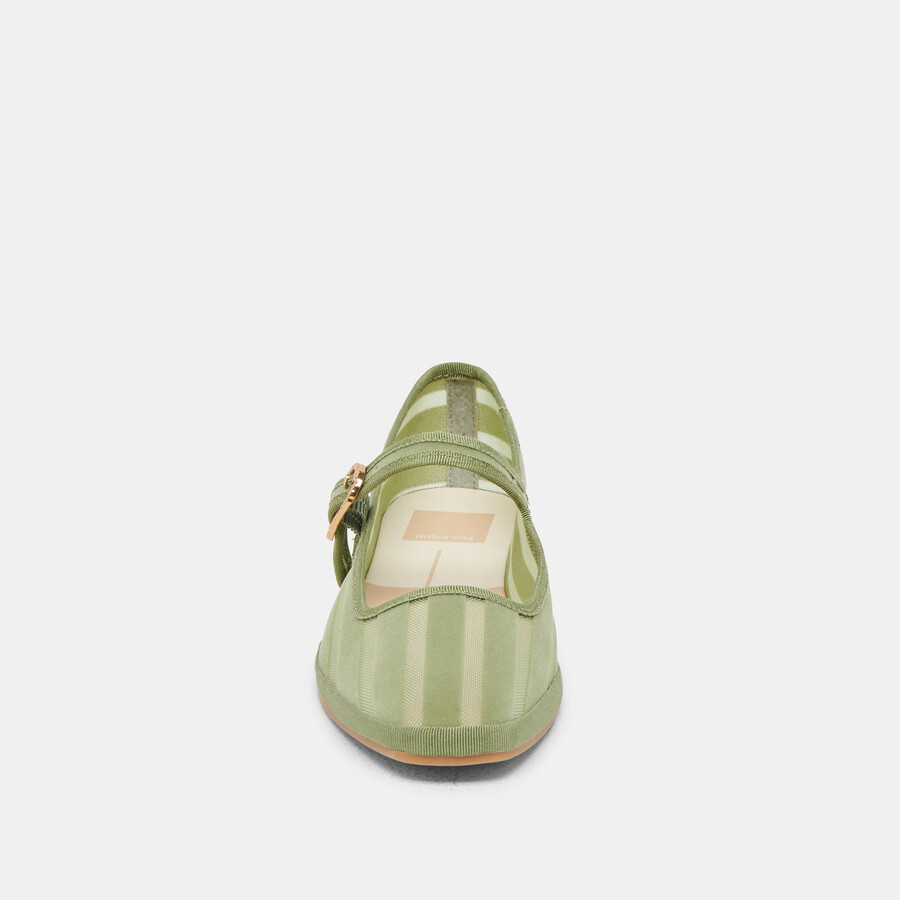 tameka ballerinas jade stripe mesh