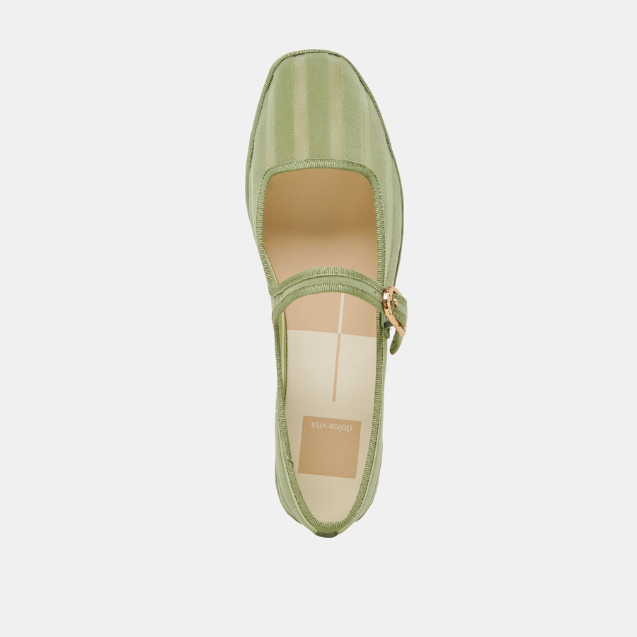 tameka ballerinas jade stripe mesh