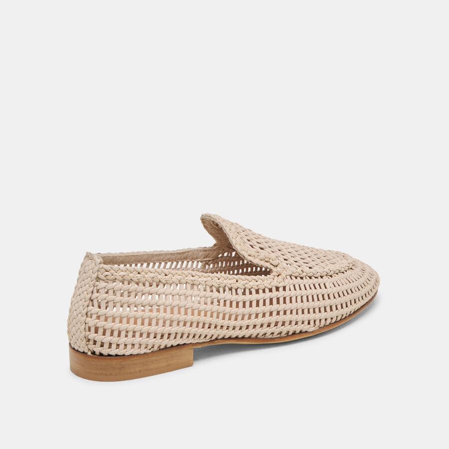 armond ballerinas aus gewebtem leder in knochenoptik