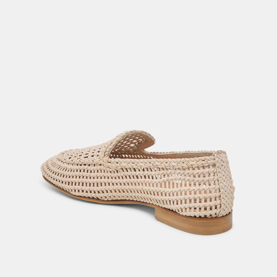 armond ballerinas aus gewebtem leder in knochenoptik