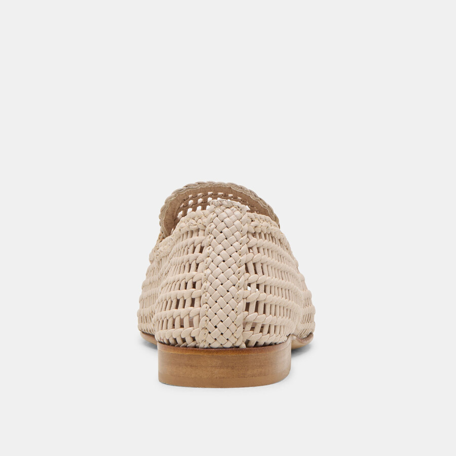 armond ballerinas aus gewebtem leder in knochenoptik