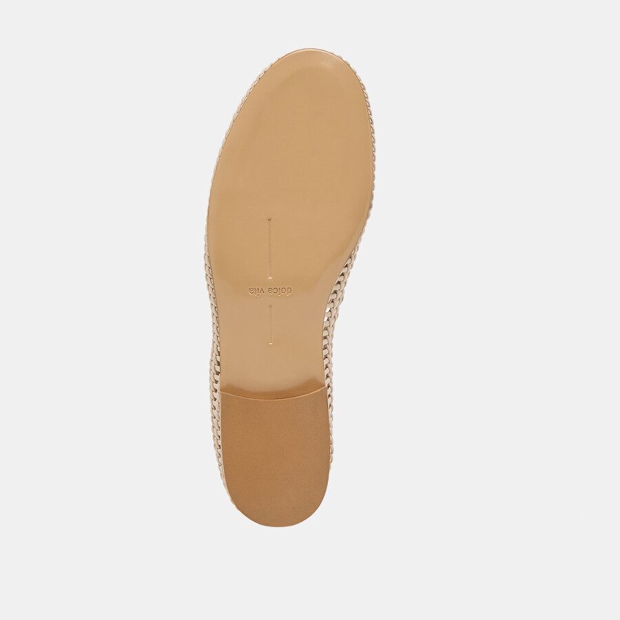 armond ballerinas aus gewebtem leder in knochenoptik