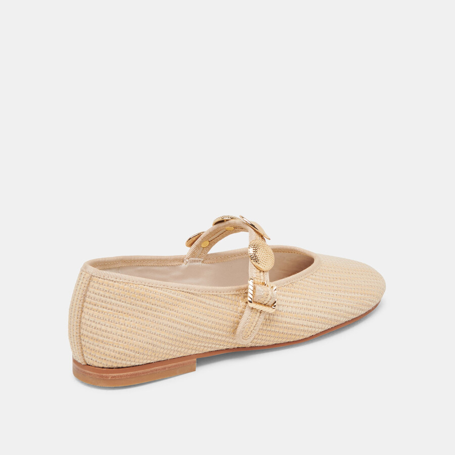 relan ballerinas hell natur raffia