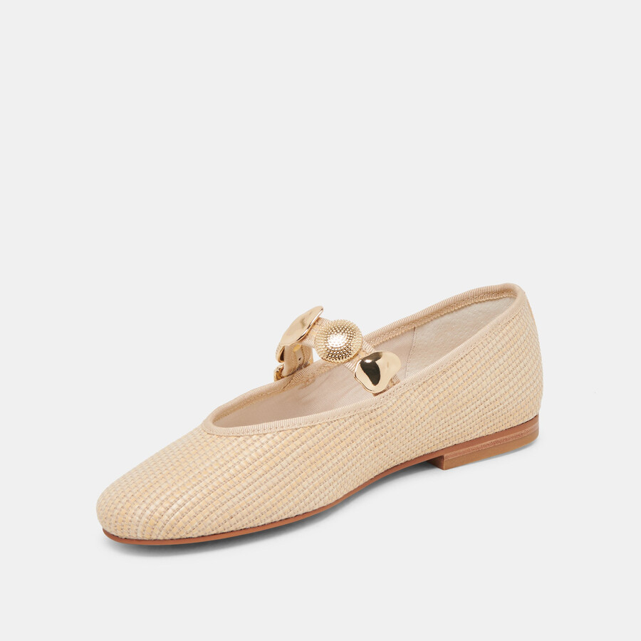 relan ballerinas hell natur raffia