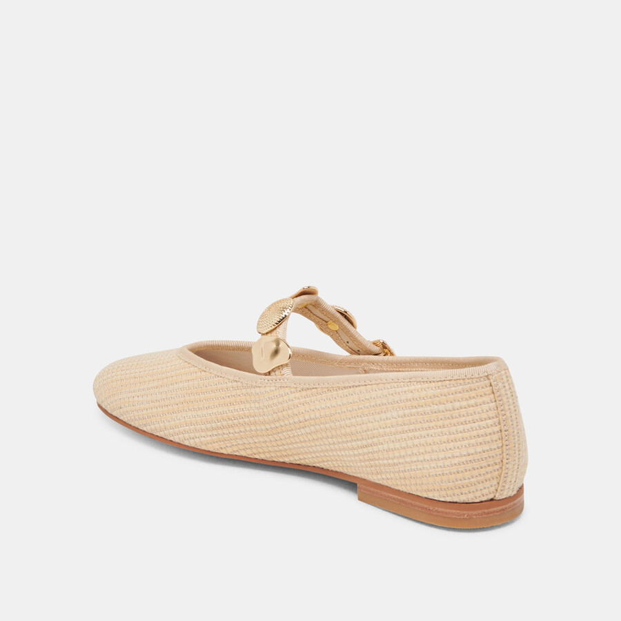 relan ballerinas hell natur raffia