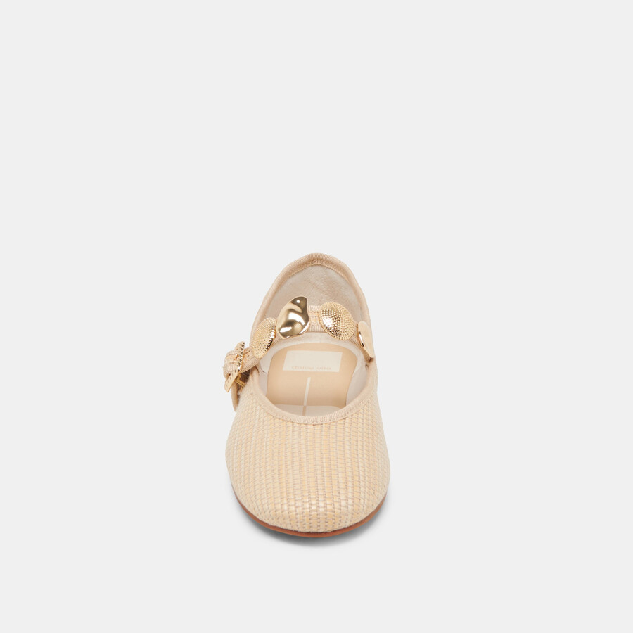 relan ballerinas hell natur raffia