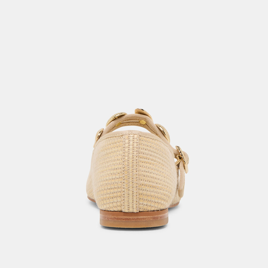 relan ballerinas hell natur raffia