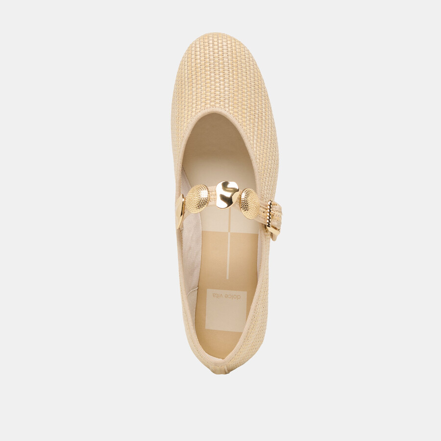 relan ballerinas hell natur raffia
