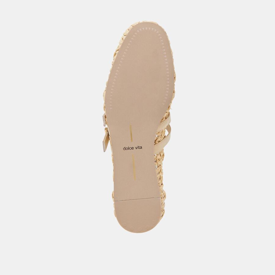 baylee sunflower wide ballerinas hell natur makramee