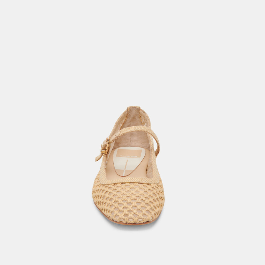reyes weite ballerinas hell natur gewebtes raffia