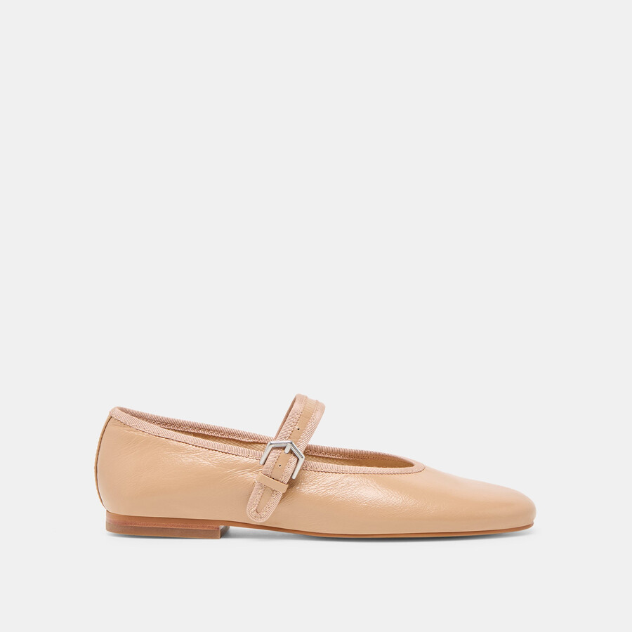 roslyn ballerinas aus hellbraunem leder
