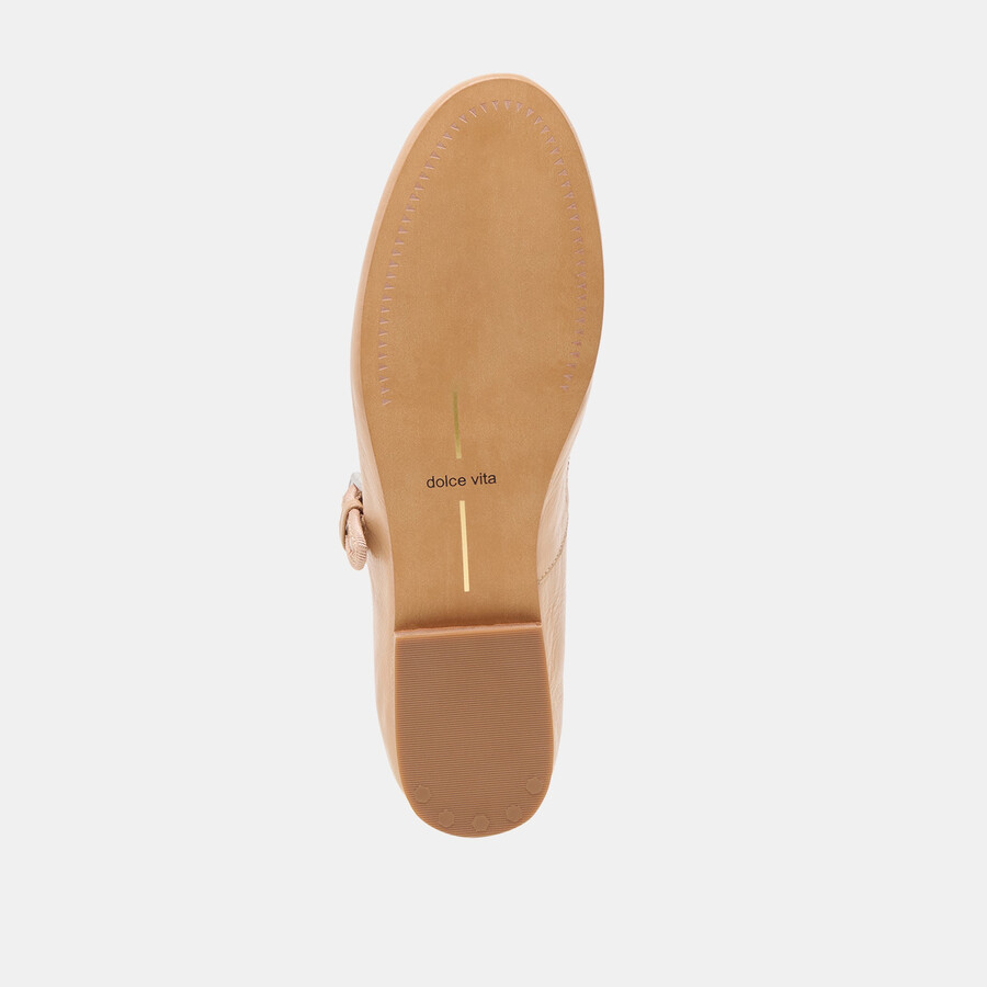 roslyn ballerinas aus hellbraunem leder