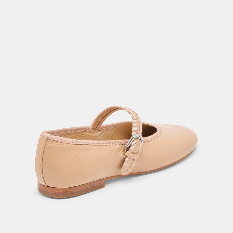 roslyn ballerinas aus hellbraunem leder