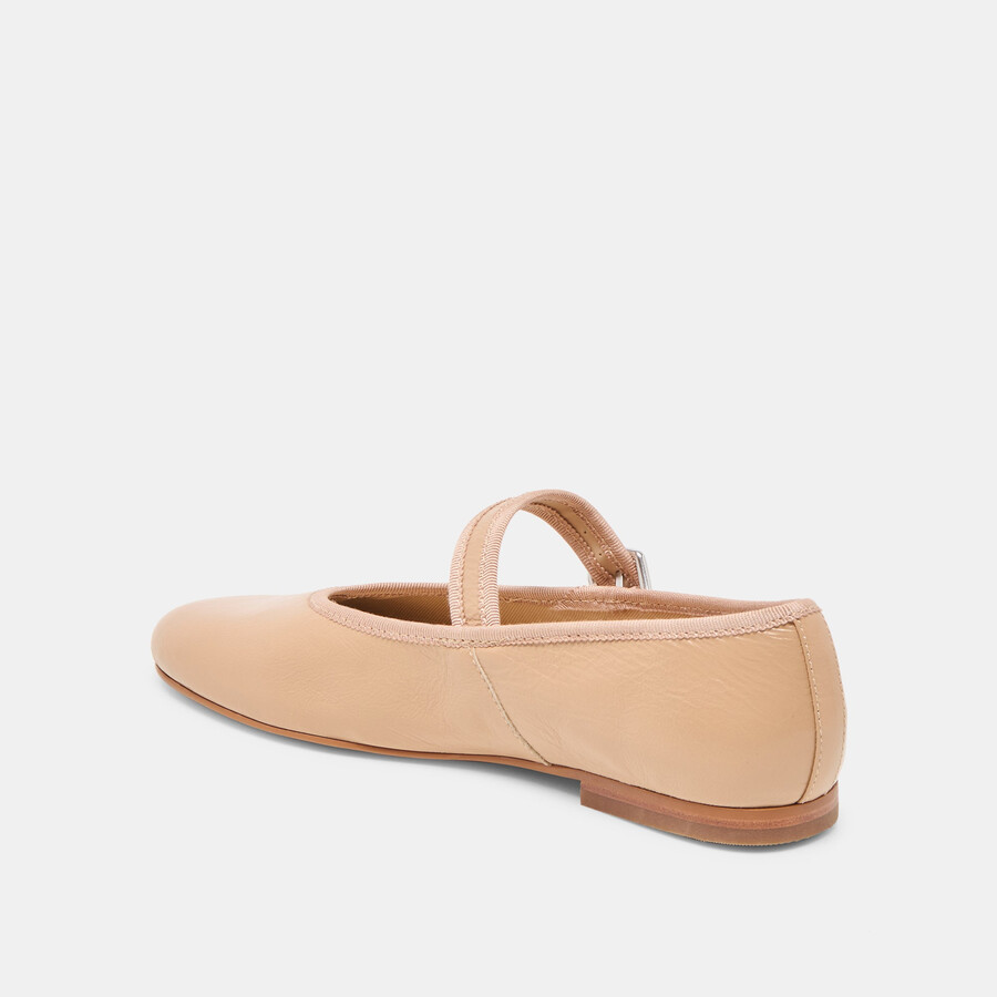roslyn ballerinas aus hellbraunem leder