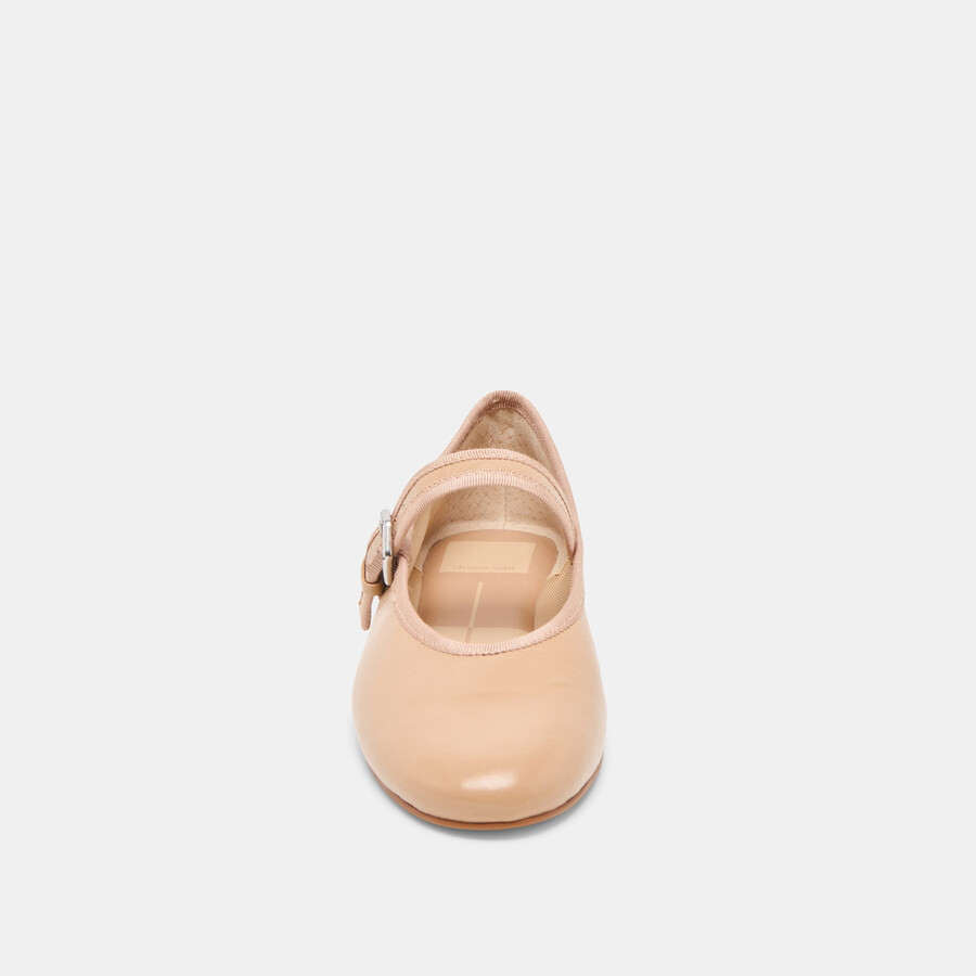 roslyn ballerinas aus hellbraunem leder