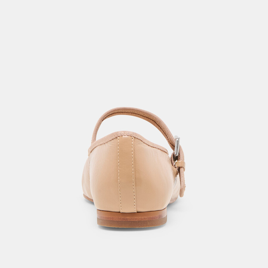 roslyn ballerinas aus hellbraunem leder