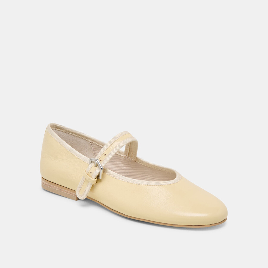 roslyn ballerinas hellgelbes leder