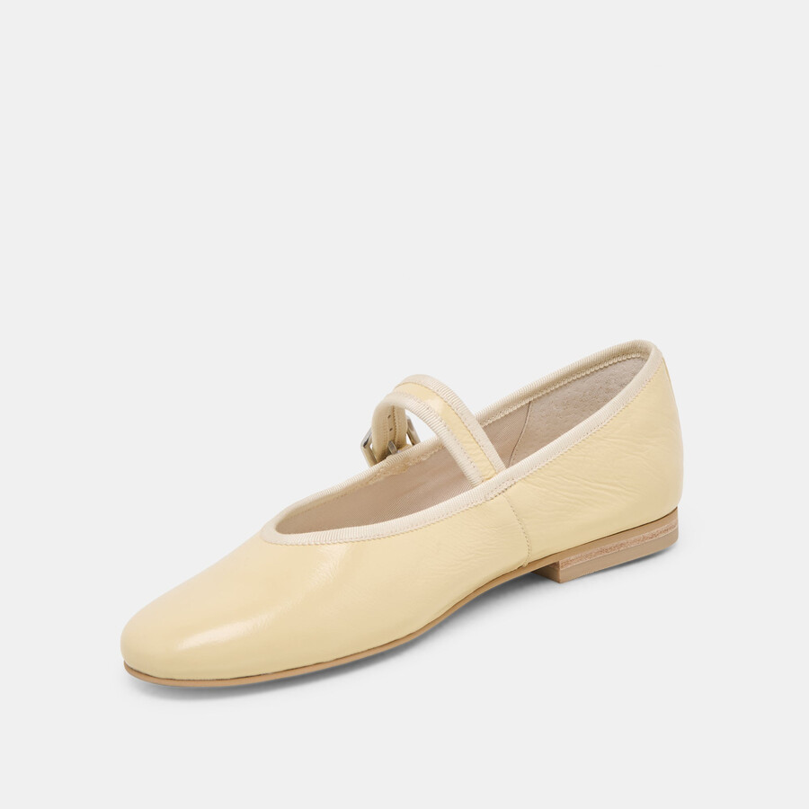 roslyn ballerinas hellgelbes leder