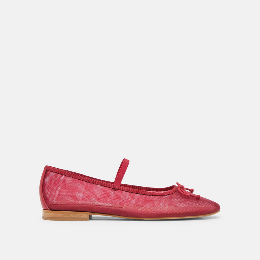 cadel ballerinas crimson mesh