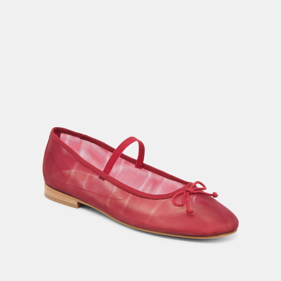 cadel ballerinas crimson mesh