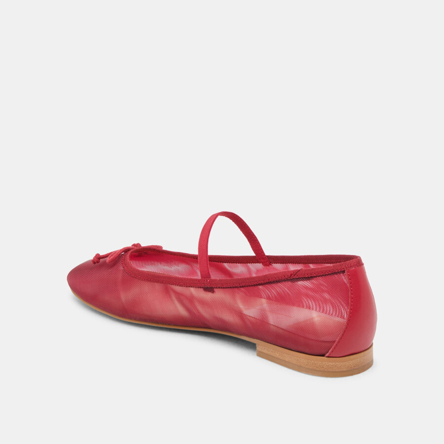 cadel ballerinas crimson mesh
