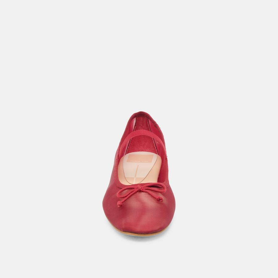 cadel ballerinas crimson mesh