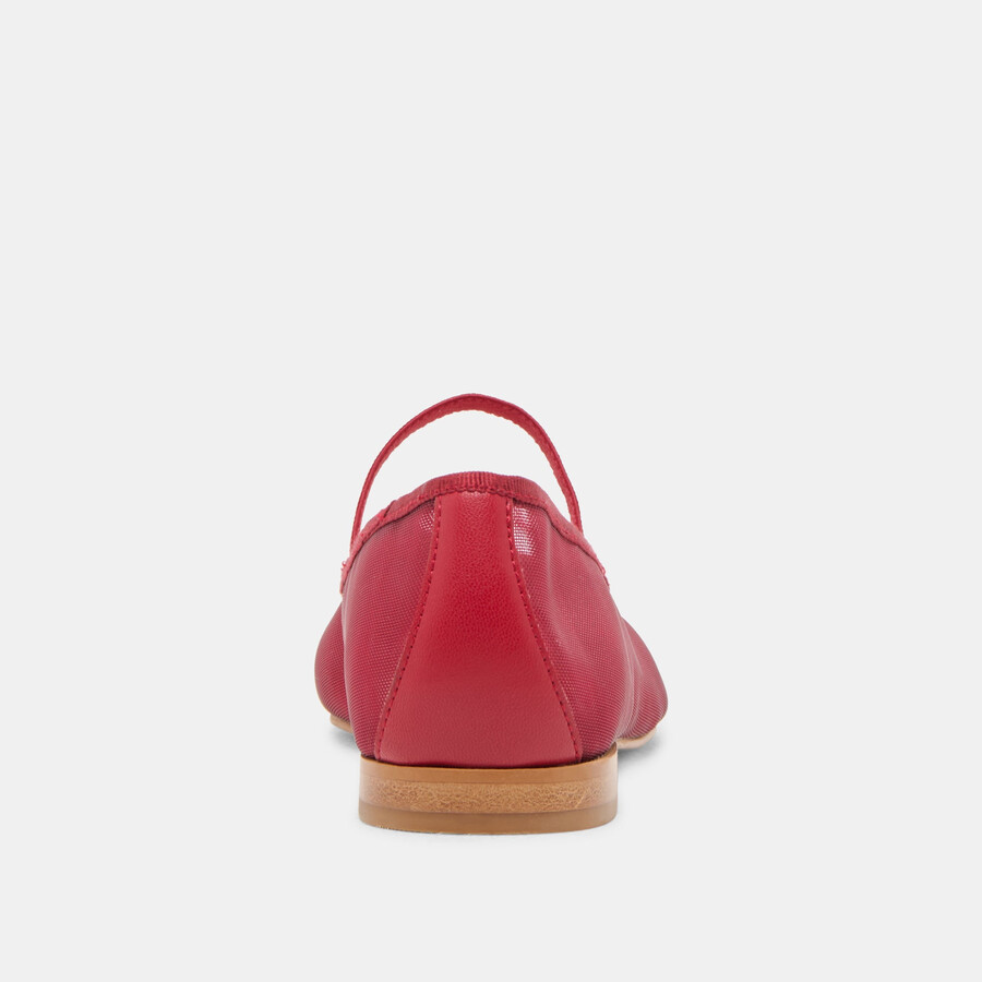 cadel ballerinas crimson mesh