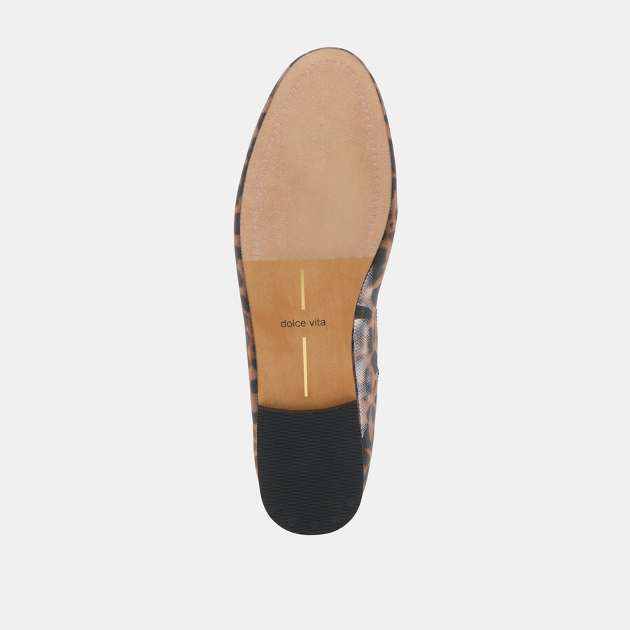 cadel ballerinas mit dunklem leopardenmuster und mesh